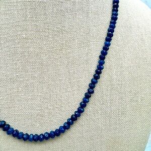 Blue Apatite Beaded Necklace